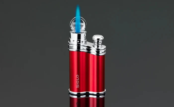 Siglo Metallic Red Bean Shape Single Torch Lighter - 100.10451D
