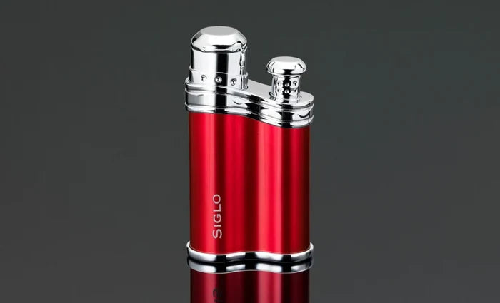 Siglo Metallic Red Bean Shape Single Torch Lighter - 100.10451D