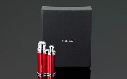 Siglo Metallic Red Bean Shape Single Torch Lighter - 100.10451D