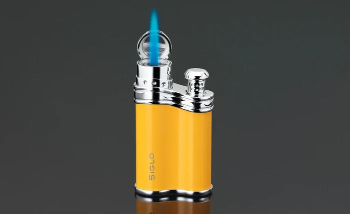 Siglo Yellow Bean Shape Single Torch Lighter - 100.10447