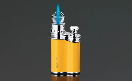 Siglo Yellow Bean Shape Single Torch Lighter - 100.10447
