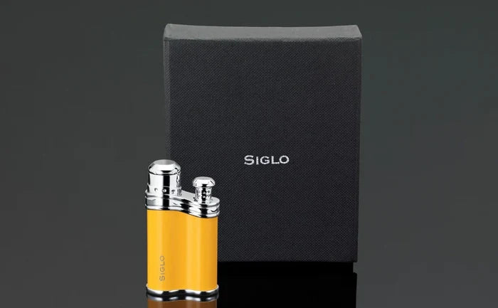 Siglo Yellow Bean Shape Single Torch Lighter - 100.10447