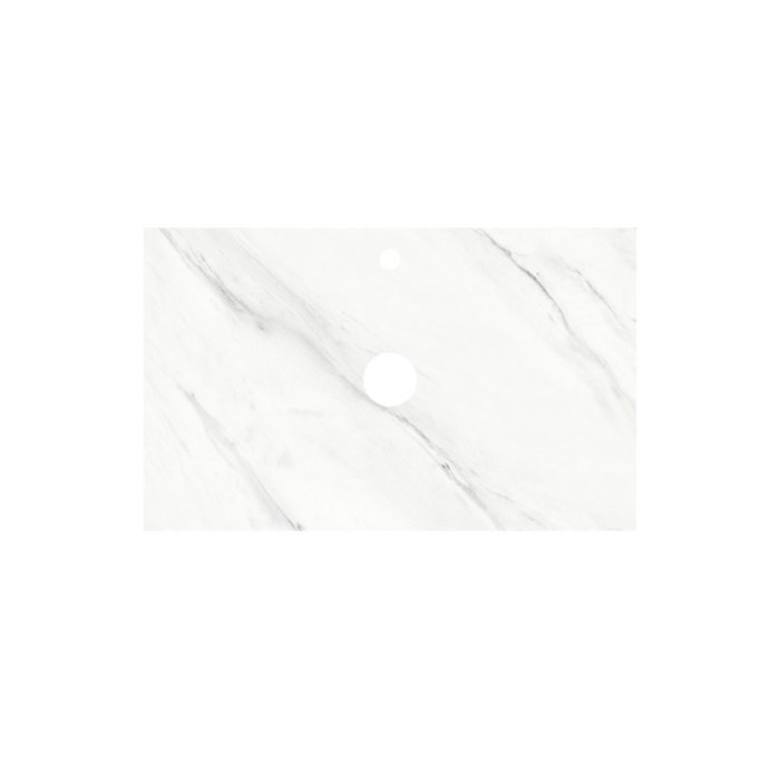 600*460*20mm / Greek White / TH-Center Tap Hole