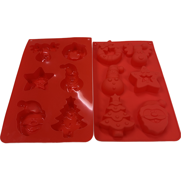 Silicone Soap Mould – 6 Cavity Christmas Santa Snowman