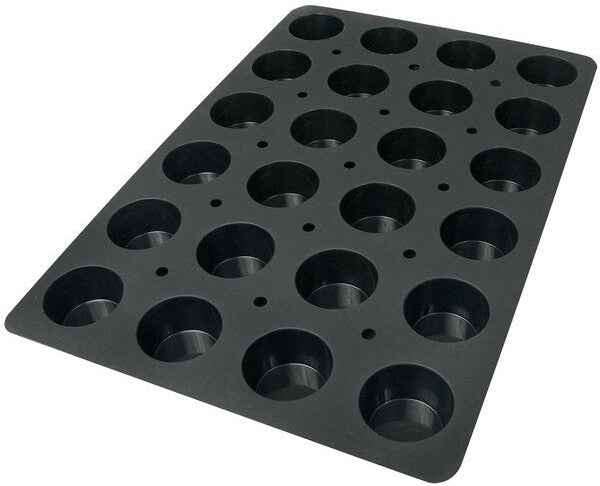 Silikomart - 4.05 oz. 2.7-Inch x 1.5-Inch Silicone 24 Compartment Muffins Baking Mold - SQ009