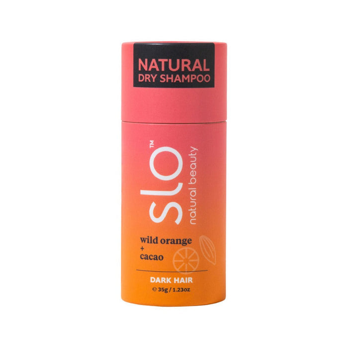 Slo Natural Beauty Natural Dry Shampoo Dark Hair Wild Orange + Cacao 35g - L'Organic