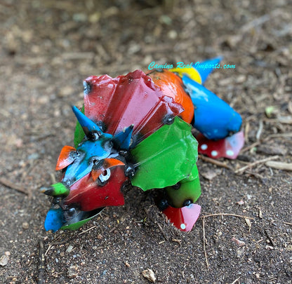 Small Colored Metal Triceratops Dinosaur MTDNS003