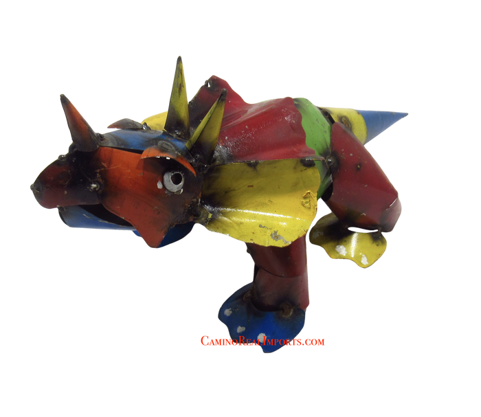 Small Colored Metal Triceratops Dinosaur MTDNS003