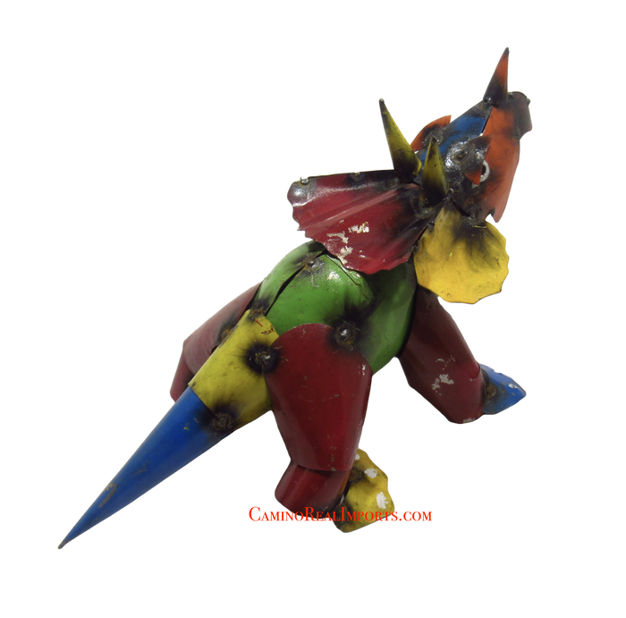 Small Colored Metal Triceratops Dinosaur MTDNS003