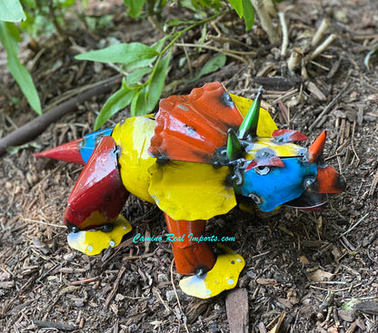 Small Colored Metal Triceratops Dinosaur MTDNS003