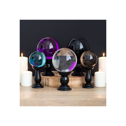 Small Teal Crystal Ball on Stand 🇬🇧