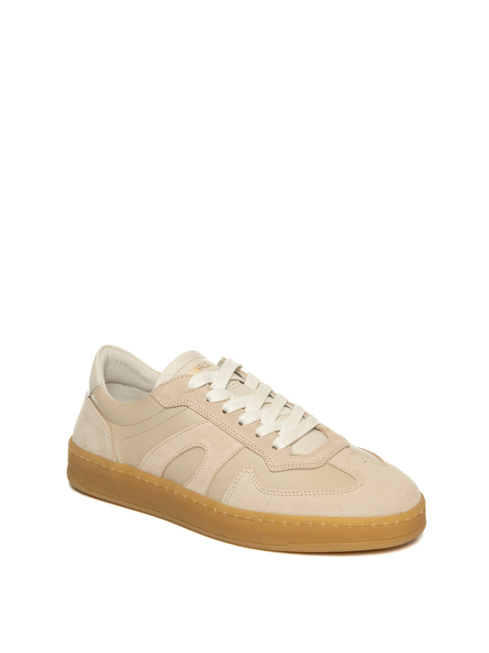 NATIONAL STANDARD Sneaker pelle beige ED.33 WOM.004-BEIGE
