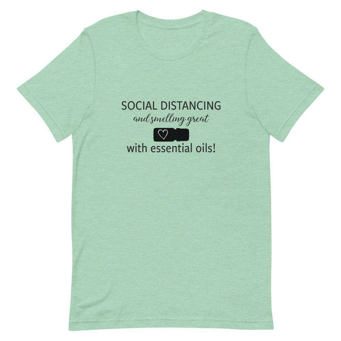 "Social Distancing and Smelling Great with Essential Oils" Short-Sleeve Unisex T-Shirt at Your Oil Tools