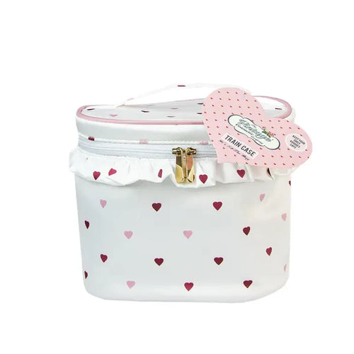 Soft Train Case-Pink Hearts