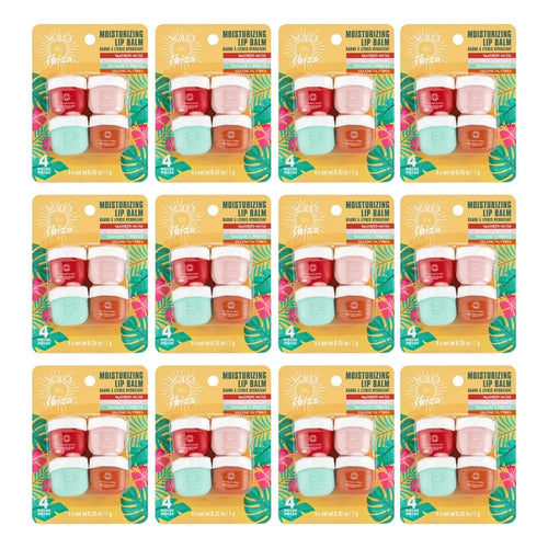 Solo en Ibiza Moisturizing Lip Balm Pots Bulk Set – 12 pack Hydrating Lip Balms – Wholesale Lip Care Gift Set