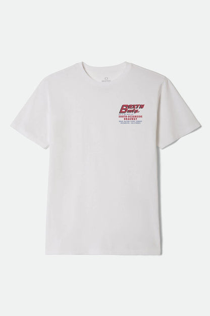 Men's South O Dragway Short Sleeve Standard T-Shirt in the color White - Front Product View