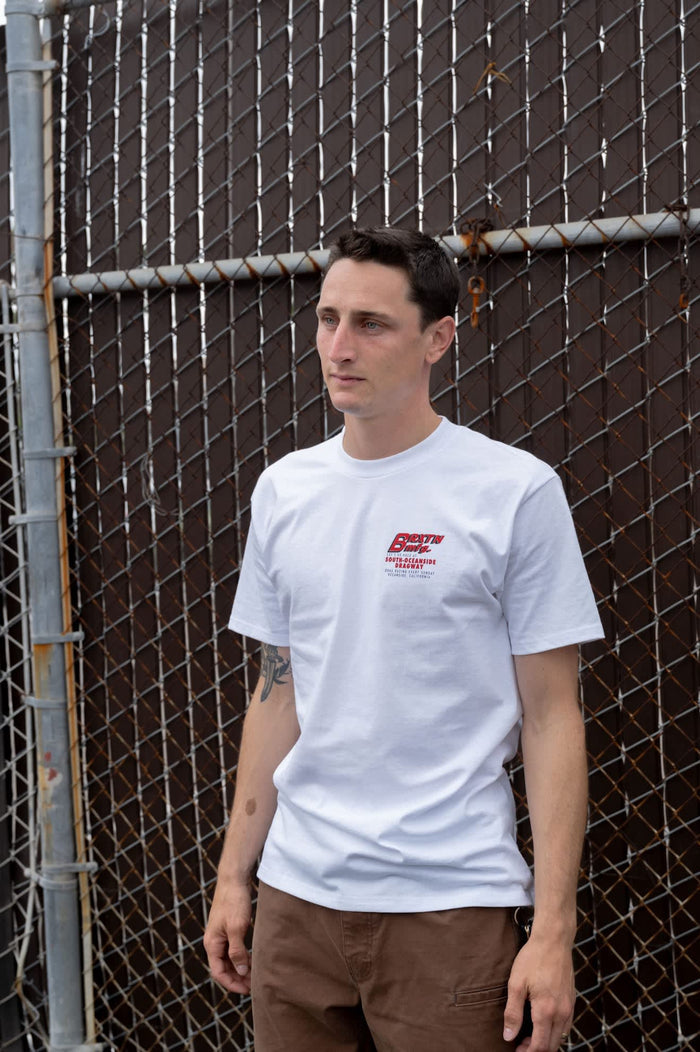Men's South O Dragway Short Sleeve Standard T-Shirt in the color White - Men's Front View