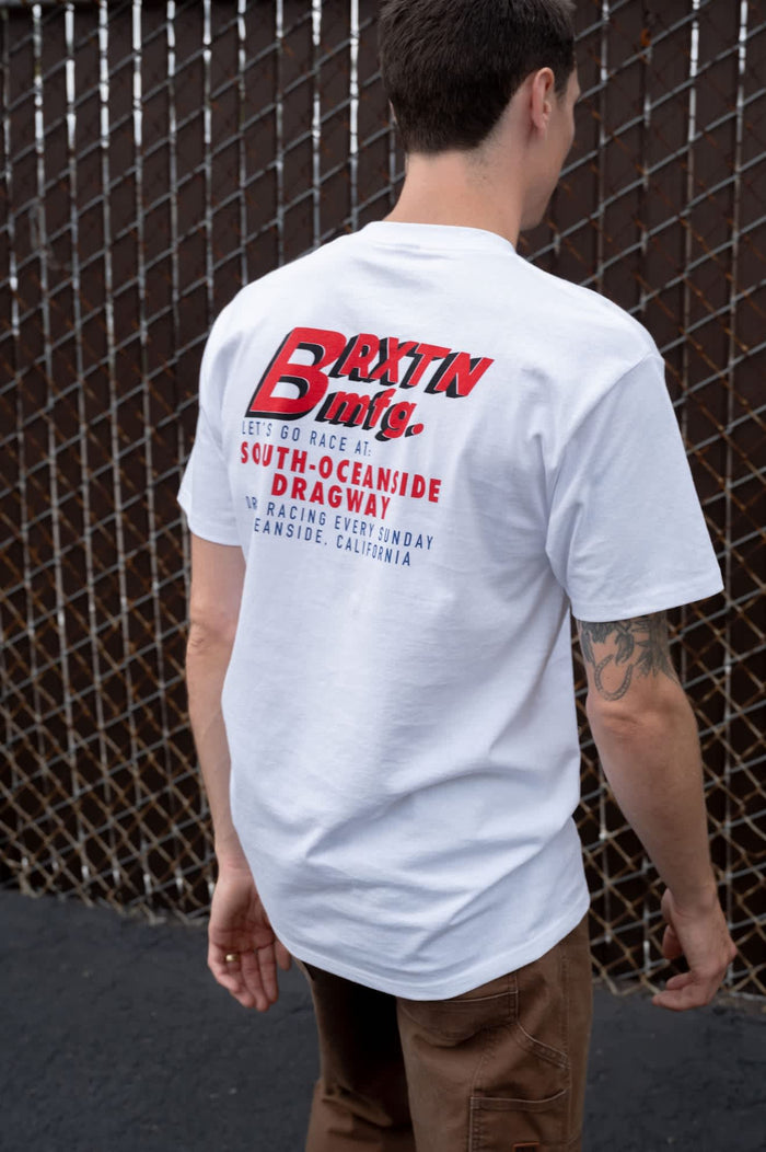 Men's South O Dragway Short Sleeve Standard T-Shirt in the color White - Men's Lifestyle image