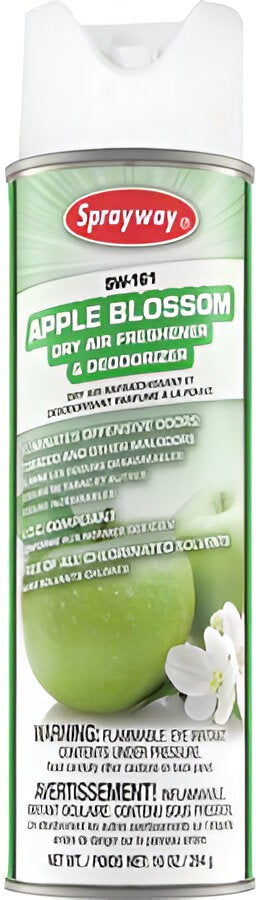 Sprayway - 10 Oz Apple Blossom Dry Air Freshener & Deodorizer, 12/Cs - 161W