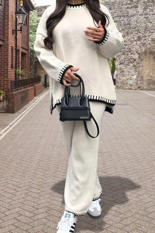 Stitched Stylish 2-Piece Knitted Lounge Comfort Co-Ord Set 🇬🇧