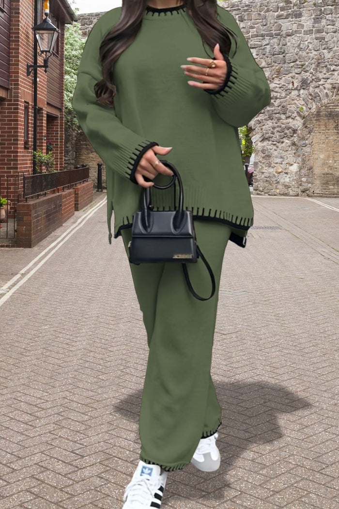 Stitched Stylish 2-Piece Knitted Lounge Comfort Co-Ord Set 🇬🇧