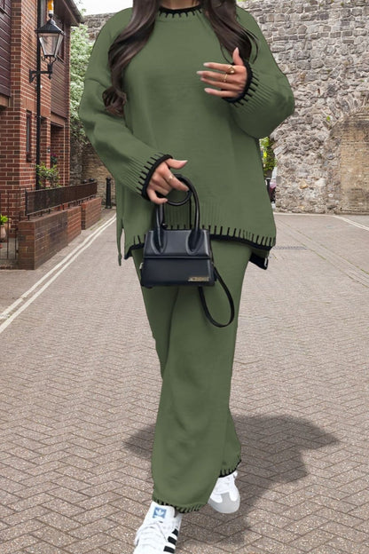 Stitched Stylish 2-Piece Knitted Lounge Comfort Co-Ord Set 🇬🇧
