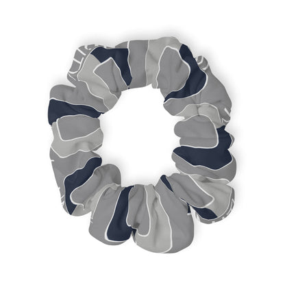 Stylish Grey Pattern Scrunchie for Effortless Hair Elevation
