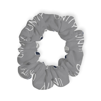 Stylish Grey Pattern Scrunchie for Effortless Hair Elevation