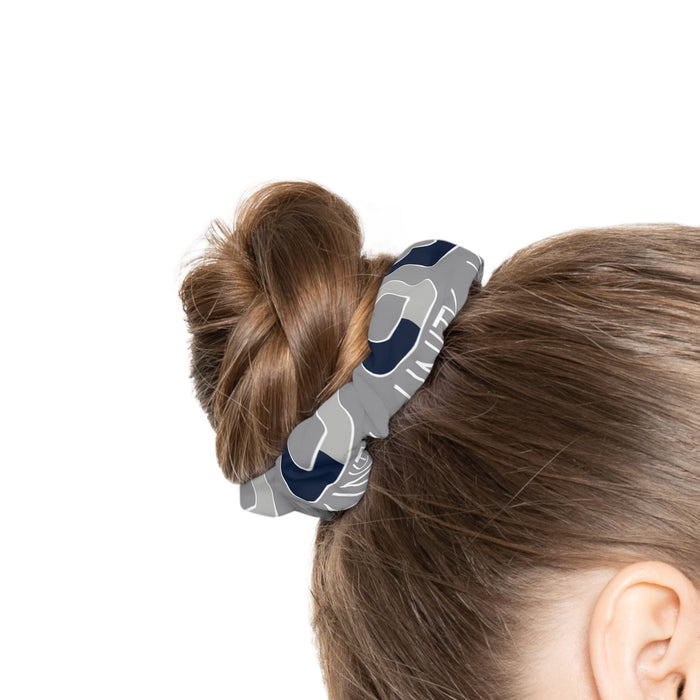 Stylish Grey Pattern Scrunchie for Effortless Hair Elevation