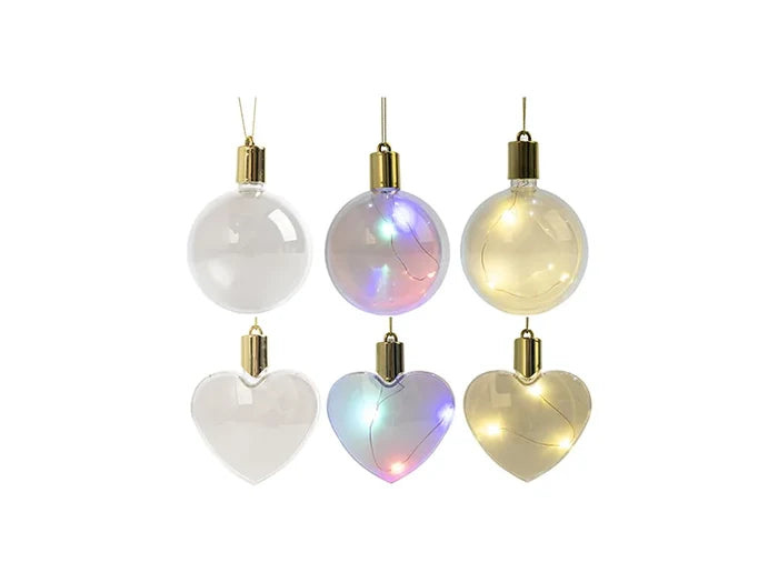 Sublimation 8cm RND Shape Plastic Christmas Ball Ornament w/String