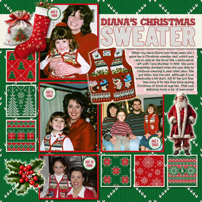 Design the cutest digital scrapbooking page titles with this knit sweater alpha set by Lucky Girl Creative digital art. Perfect for winter weather, Christmas, Valentine's Day, and cozy holiday pages! The white knit is surrounded by a red accent and features a transparent background allowing your digital papers to show through. This alpha set consists of a full set of uppercase letters A-Z, numbers 0-9, and most punctuation marks. This digital scrapbooking alpha set is available as individual embellishments