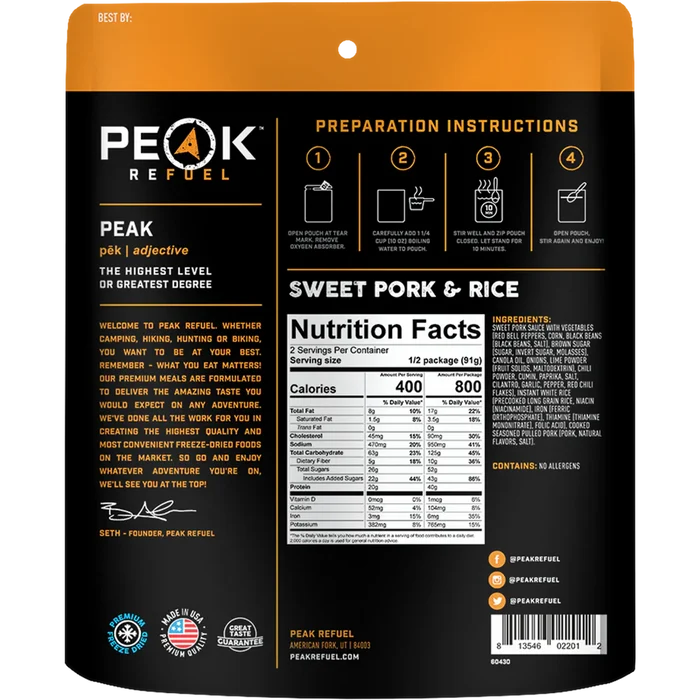 Sweet Pork & Rice Meal