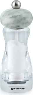 Swissmar - Classic Andrea 6" Acrylic Salt Mill with White Granite Top - SMS1502WG - DISCONTINUED