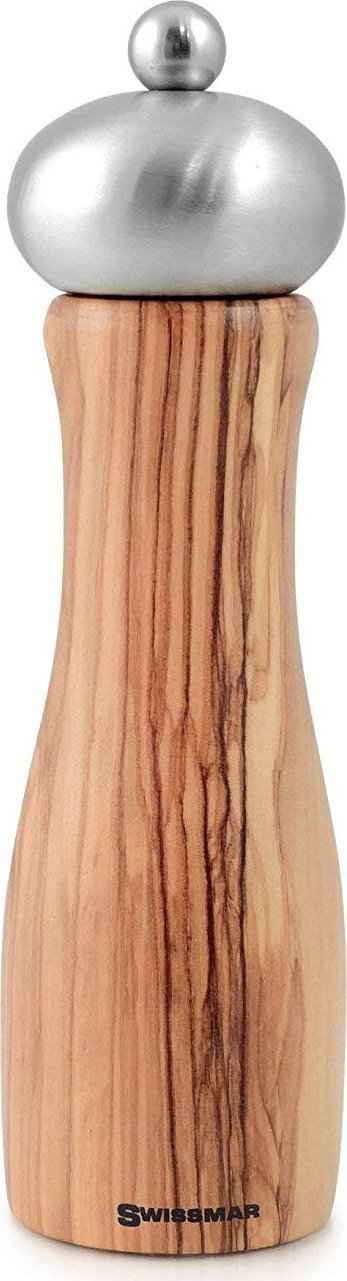 Swissmar - Classic Belle 8" Olive Wood Salt Mill with Stainless Steel Top - SMS2006ST - DISCONTINUED