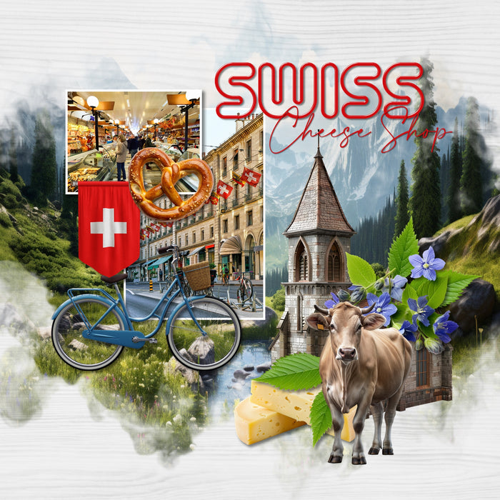 Switzerland Elements Digital Scrapbook Kit