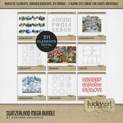 Switzerland Mega Digital Scrapbook Bundle