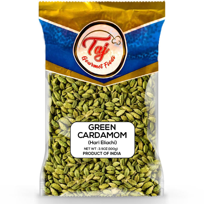 TAJ Cardamom Green Cardamom, Whole Pods, Indian Elaichi