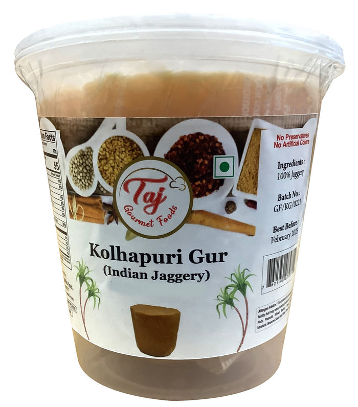 TAJ Kolhapuri Jaggery, Indian Gur, 4.4-Pounds (2kg)