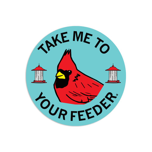 Take Me To Your Feeder Cardinal Sticker