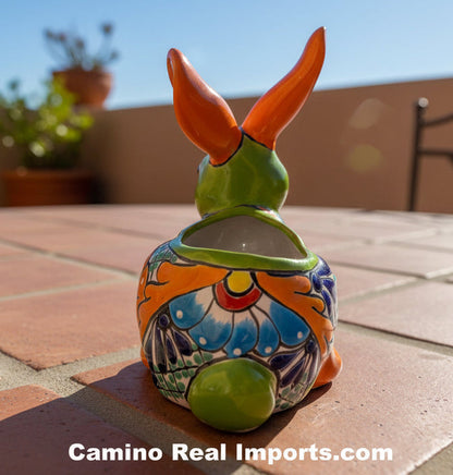 Talavera Bunny/Rabbit Flower Pot Planter TBFP11009