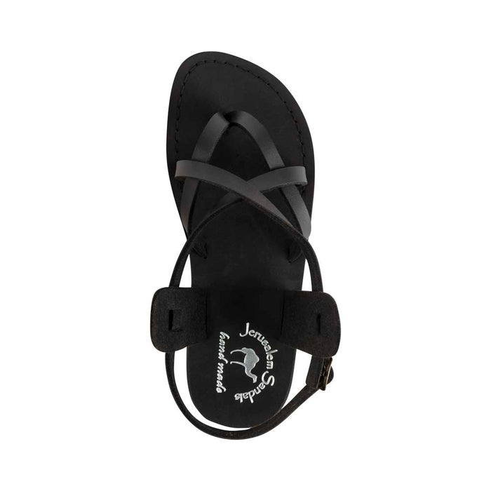 Tamar Buckle - Vegan Leather Sandal | Black up view