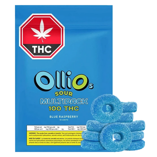 Olli O's 10 Pack THC Multipack Blue Raspberry Gummies Edibles
