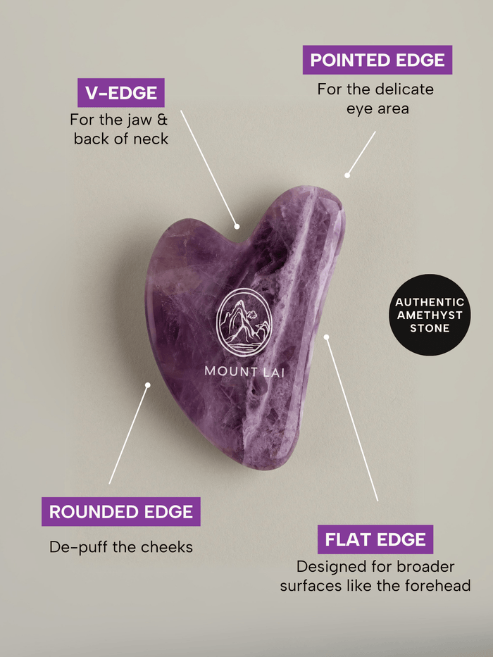 The Amethyst Gua Sha Facial Lifting Tool