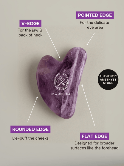 The Amethyst Gua Sha Facial Lifting Tool