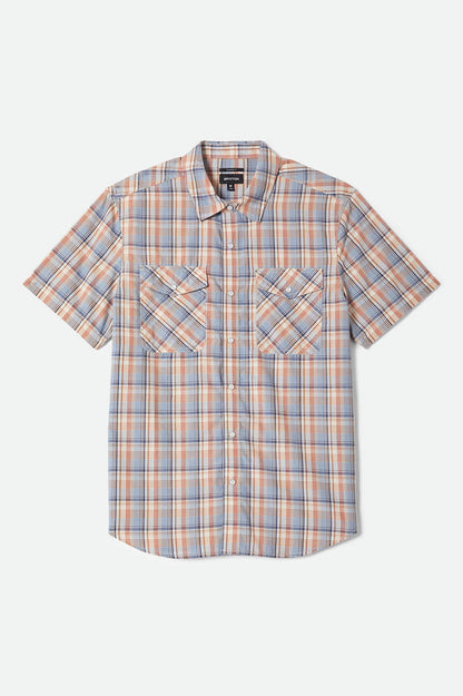 Men's The Breezy Wayne Short Sleeve Shirt in the color Blue Multi Plaid - Front Product View