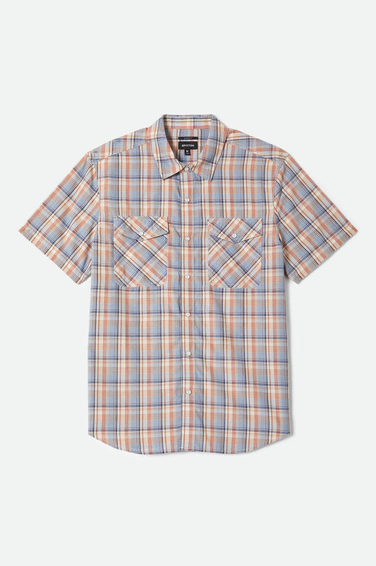 Men's The Breezy Wayne Short Sleeve Shirt in the color Blue Multi Plaid - Front Product View