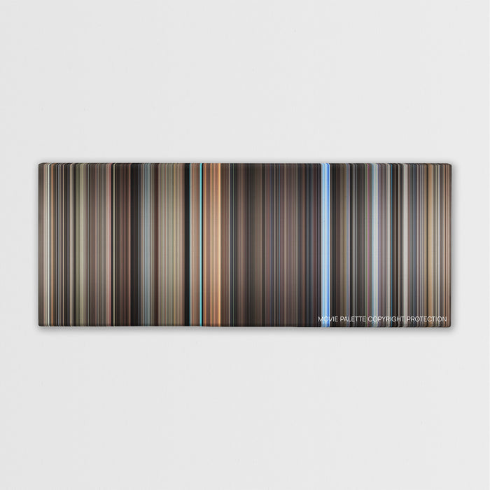 The Conversation color palette canvas print: thousands of thin vertical stripes of color