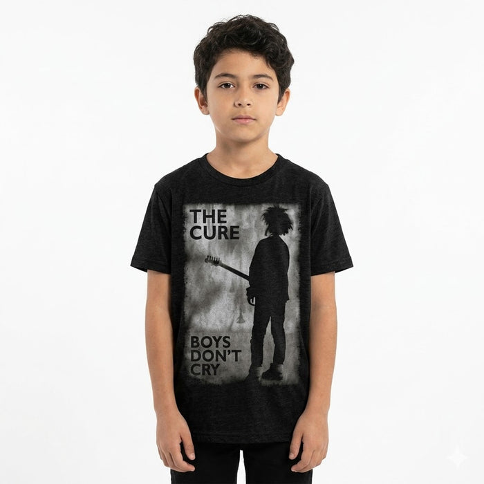 THE CURE - BOYS DON'T CRY BLACK & WHITE - Kids T-Shirt Black