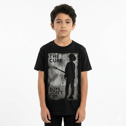 THE CURE - BOYS DON'T CRY BLACK & WHITE - Kids T-Shirt Black