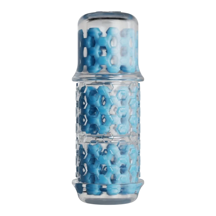 The Handy Dream Sleeve blå med teksturert hexagonstruktur